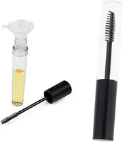 FOMIYES 3pcs Containers with Lids Black Container Vials with Caps Lash Accessories Straw Container with Lid Mascara Empty Eyelash Tube Empty Eyelashes Bottle Cosmetic Eyelash Brush Travel
