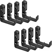 DeYoungArbeit Horizontal Folding Gun Rack with Cable Lock Hole, Aluminum Shotgun Rifle Hooks with Anti-Scratch Eco-Leather Padding, Indoor Wall Mount Display for Long Gun Sword Bow