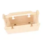 Wooden Folding Table Picnic Basket Outdoor Portable Wood Grain Color