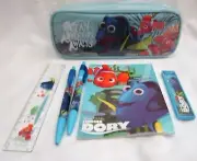 Finding Dory Blue Pencil Case Stationary Ruler,Pad,Pencil,Pen,Eraser,Sharpers-v3