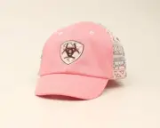 ARIAT Pink Aztec ~ INFANT Baseball CAP ~ Solid Back, OSFM Adjustable, Elastic