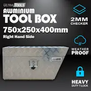 Aluminium Tool Box under Tray Right Vehicle Truck Toolbox Storage 2Mm Checker