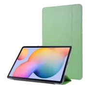 For Samsung Galaxy Tab S8 (2022)/Tab S7 (2020) Case, Silk Magnetic PU Leather Case, Stand, Pen Slot, Green