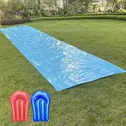 Gnimihz Slip and Slide 40ft X 6ft Heavy Duty with 2 Bodyboards, Thicker Lawn Water Slide, Tear-Resistant Design, Easy to Set-Up, Backyard Summer Outdoor Water Play for Adults and Teens, 031
