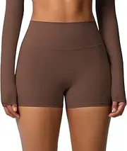 [Generic] Women's High Waisted Compression Workout Shorts for Running Yoga Gym Training - Breathable Moisture Wicking Fabric with Tummy Control - Athletic Activewear Shorts for Women​