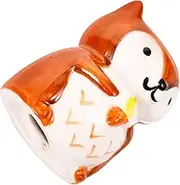 HOMOCONO Egg Holder for Breakfast Ceramic Egg Cup Stand Small Cute Squirrel Shape for Kitchen