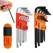 HORUSDY 27PCS Durable Hex Key Allen Wrench Long Arm Set with Ball End, Metric...