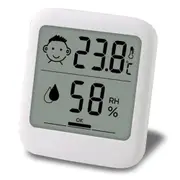 HATUSOKU Digital Thermometer and Hygrometer with Comfort Face Display, Hygrometer, Stand, Magnet, Hanging, Simple, Infectious Disease Prevention, Heat Stroke Prevention (Simple, No Clock)
