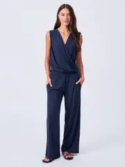 Nomad Modal Wide Leg Pant - Navy