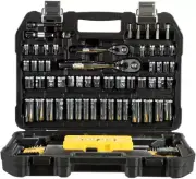 Mechanics Tools Kit and Socket Set, 1/4" & 3/8" Drive, SAE, 108-Piece