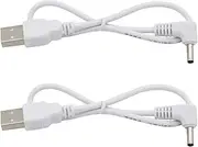 PDEEY 1FT Short Power Cord for Ring Stick up Cam Plug-in Security Camera, Charging Cable DC Barrel Plug (2-Pack)