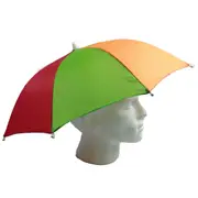 2x RAINBOW UMBRELLA HAT Rain Beach Sun Rain Cap Costume