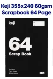 KEJI 35.5cm x 24cm SCRAP BOOK 64 Page (Blank Pages) Projects Art Craft Drawing