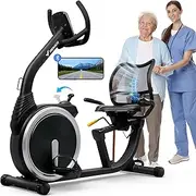 [Merach] Recumbent Exercise Bike,Spin Bike High-end Recumbent Bike for Home,Cycle Light Commercial,Cycling Magnetic Stationary Bike with Bluetooth and Exclusive App Exercise&Fitness Equipment