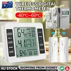 2 Sensors Wireless Fridge Thermometer Digital Freezer Alarm Gauge Home Monitor A