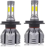 KANGYEBAIHUODIAN Car Led Light H1 H7 H4 H11 Led Bulb 3000K 4300K 6500K 8000K H8 H9 H3 9005 HB3 9006 Hb4 880 881 H27 72W 10000LM Headlamp (Emitting Color : 4300K White Yellow, Socket Type : H7)