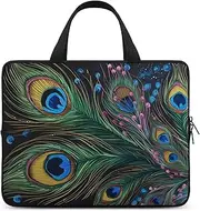 Laptop Case Sleeve Shockproof Computer Carrying Bag Peacock Feather Notebook Case Cover Laptop Bag Water Resistant Computer Cases Tablet Briefcase for Travel Business 17 Inch