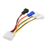 2Pcs 12.5cm Large 4 Pin IDE to 5V 7V 12V 3 Pin CPU Cooling Fan Power Adapter Cable for Water Pump