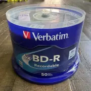 Verbatim 6x 25GB BD-R Discs 50Pk Spindle Blu-ray Disc New Sealed