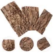 3 Pcs Bark Backgrounds Terrarium Aquarium Decorative Wall Snake Tank Natural
