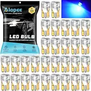 Alopee 30 Pack 194 Blue Led Bulb Acrylic T10 Led Peanut Bulbs DC 12V Car Interior Replacement for 194 168 T10 2825 W5W Dash Lights License Plate Light Trunk Light