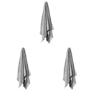 3PK Linen House Aria Silver Cotton/Bamboo Quick Dry Soft Hand Towel 40x71cm Grey