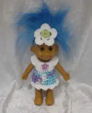 Made to fit your 7" TRACEY TROLL, Clothes #06 Crochet Dress & Flower Headband