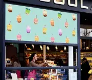 3D Bubble Tea G3049 Pearl Tea Shop Window Stickers Vinyl Wall Mural Decals Honey