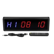 LED Interval Timer Gym Workout Count Down/Up Clock Stopwatch Fit For Exercising