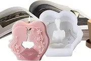 Candle Making Molds,Couple Fondant Mould | Silicone Craft Tools Easy Release Molds for Candles Aromatherapy Epoxy Resin Chocolate Decorations