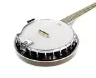 Karrera 6 String Bluegrass Resonator Banjo Guitar Gloss Brown with Carry Bag New