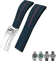 [KLVN] 20mm Rubber Watchband For Rolex GMT OYSTERFLEX Daytona Submariner DEEPSEA WaterProof Strap