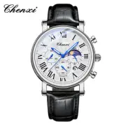 CHENXI Men Watch Roman Numerals Chronograph Wristwatch 24Hour Male Sport Watches