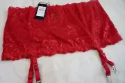 CITY CHIC Plus Size XS / 14 Duet Garter Suspender Belt Red Sexy Lingerie