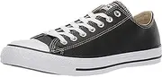 [CONVERSE ALL STAR] Converse Chuck Taylor All Star Leather Low Top Shoe, Black, 12 M US
