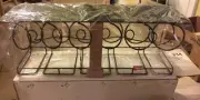 Wrought Iron Wine Bottle & Glasses Wall Mounted Hanging Organizer Rack 27x9x10"