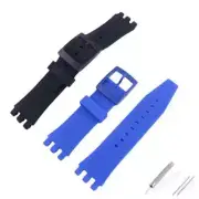 22mm Silicone Watch Band Strap For Swatch SVGK403 SVGK406 409 402 Bracelet Tools
