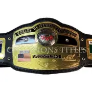 Dome Globe NWA World Heavyweight 2MM Zinc Wrestling Champion Leather Title Belt