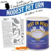 MODEST PET URN - Rest in Peace Cheap Funeral Service in a Can! - Archie McPhee