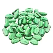 Fire Glass Beads, Round Glass Marbles Gravel Pebbles Vase Fillers Green