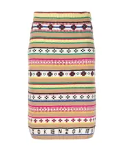'Fairisle' jacquard skirt S Pink