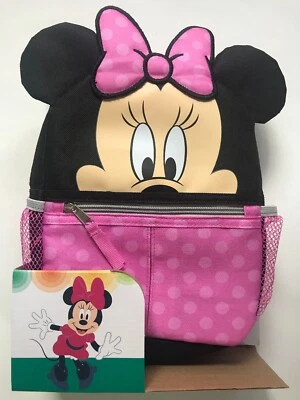 Minnie Harness Insulated Backpack Webbing Strap & Leash Pink Black New
