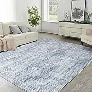 Tinyboy-hbq Living Room Rugs Bedroom Area Rugs Modern Area Rugs Non Slip Abstract Rug Washable Rugs Soft Short Pile Rugs for Bedroom Floor Mats Carpet (Abstract Light Blue/Multi, 160 x 200cm)
