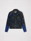 Amiri Authentic BNWT Star Rocker Alchemist Denim Jacket-Black And Blue Size S