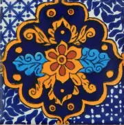 3 Sq Ft Tiles Ceramic Mexican Talavera Handmade Tile 27 PCS 4x4 - C217