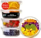 Glass Meal Prep Containers 5 Pack BPA-Free Microwave Freezer Dishwasher-Safe