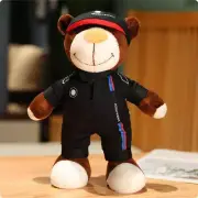 Creative Motorcycle Teddy Bear Plush Toys Stuffed Bear Black Cloth Plush Dolls