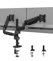 Dual Monitor Mount for 13-32 Inch Screens, Tall Computer Monitor Stand, Adjustab