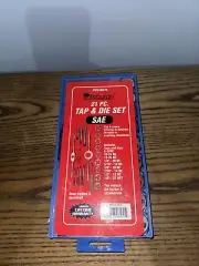 21pc Tap & Die Set ~SAE~ Ideal for Repairing Stripped Threads