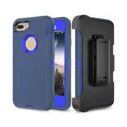 iPhone 7 Plus Compatible Case Cover With Shockproof Robot Armor Hard Plastic And Belt Clip - Navy